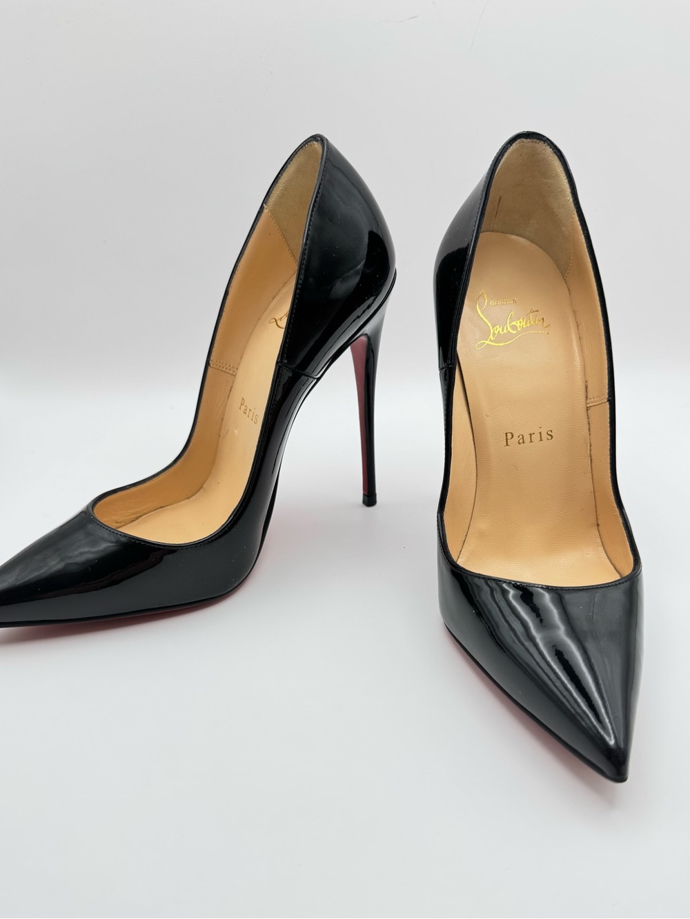 Christian Louboutin So Kate 120 Black Patent Leather Pumps EU 36 US 6 Red Sole - Picture 2 of 7